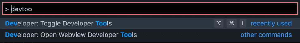 toggle devtools